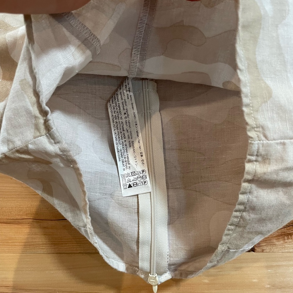 Zara Linen Blend Crop Top XS Camo - Picture 9 of 9